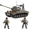 XIANG JUN XJ-910 non  XE TĂNG HẠNG NẶNG M26 PERSHING CỦA MỸ bộ đồ chơi xếp lắp ráp ghép mô hình Military Army Quân Sự Bộ Đội 938 khối