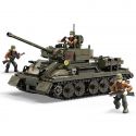 XIANG JUN XJ-915 non Lego XE TĂNG T-34/85 bộ đồ chơi xếp lắp ráp ghép mô hình Military Army Quân Sự Bộ Đội 854 khối