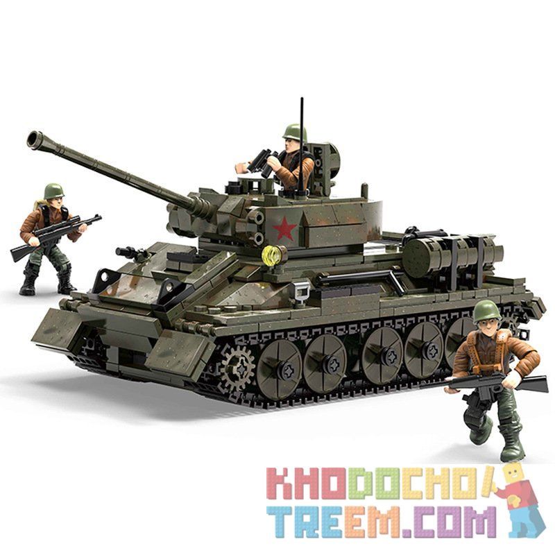 XIANG JUN XJ-915 Xếp hình kiểu Lego MILITARY ARMY xe tăng T-34/85 854 khối XIANG JUN XJ-915 Xếp hình kiểu Lego MILITARY ARMY xe tăng T-34/85 854 khối