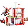 ZHEGAO QL0221 0221 non  FIRE EAGLE TÒA NHÀ AN TOÀN PHÒNG CHÁY bộ đồ chơi xếp lắp ráp ghép mô hình City Hero Anh Hùng Trong Thành Phố 558 khối
