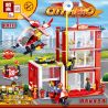 ZHEGAO QL0221 0221 non  FIRE EAGLE TÒA NHÀ AN TOÀN PHÒNG CHÁY bộ đồ chơi xếp lắp ráp ghép mô hình City Hero Anh Hùng Trong Thành Phố 558 khối