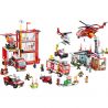 ZHEGAO QL0221 0221 non  FIRE EAGLE TÒA NHÀ AN TOÀN PHÒNG CHÁY bộ đồ chơi xếp lắp ráp ghép mô hình City Hero Anh Hùng Trong Thành Phố 558 khối