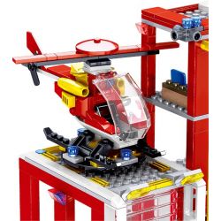 ZHEGAO QL0221 0221 non  FIRE EAGLE TÒA NHÀ AN TOÀN PHÒNG CHÁY bộ đồ chơi xếp lắp ráp ghép mô hình City Hero Anh Hùng Trong Thành Phố 558 khối