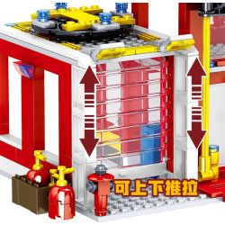 ZHEGAO QL0221 0221 non  FIRE EAGLE TÒA NHÀ AN TOÀN PHÒNG CHÁY bộ đồ chơi xếp lắp ráp ghép mô hình City Hero Anh Hùng Trong Thành Phố 558 khối