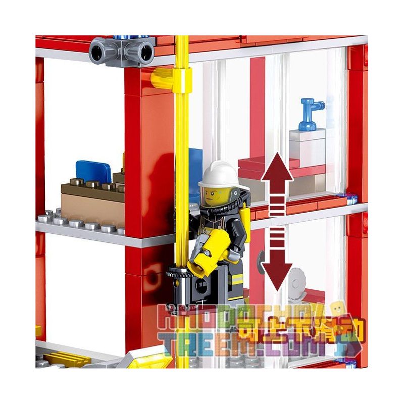 ZHEGAO QL0221 0221 non  FIRE EAGLE TÒA NHÀ AN TOÀN PHÒNG CHÁY bộ đồ chơi xếp lắp ráp ghép mô hình City Hero Anh Hùng Trong Thành Phố 558 khối