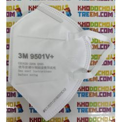 Khẩu trang 3M 9501V+ KN95 lọc hơn 95% bụi siêu mịn PM2.5 có van thở, đeo tai, chun vải mềm hơn 9501VT, chính hãng