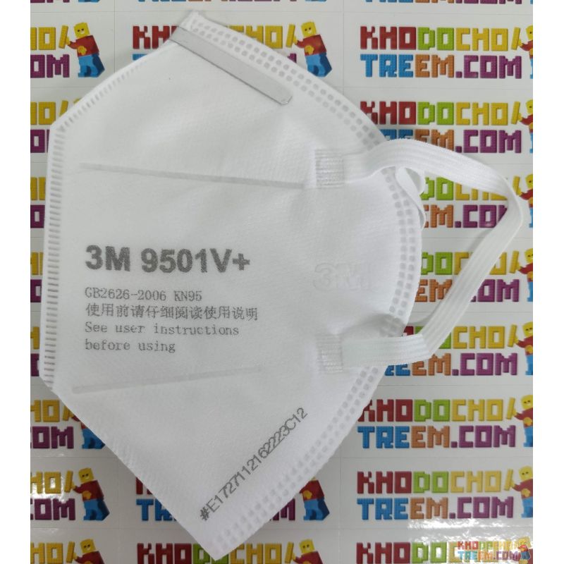 Khẩu trang 3M 9501V+ KN95 lọc hơn 95% bụi siêu mịn PM2.5 có van thở, đeo tai, chun vải mềm hơn 9501VT, chính hãng