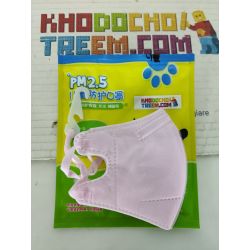 Khẩu trang trẻ em 3 - 10 tuổi KN95 Breazwell 530V lọc hơn 95% bụi siêu mịn PM2.5 có van thở, đệm mũi, chun vải mềm, đeo cả tai l