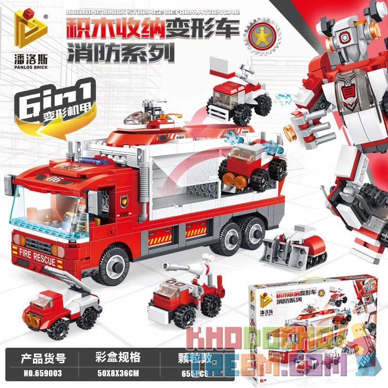 PanlosBrick Panlos Brick 659003 Xếp hình kiểu LEGO Transformers Blinding Block Storage Deformation Car Máy biến áp khối xây dựng: Fire Series 6in1 Mecha biến dạng 655 khối PanlosBrick Panlos Brick 659003 Xếp hình kiểu LEGO Transformers Blinding Block Storage Deformation Car Máy biến áp khối xây dựng: Fire Series 6in1 Mecha biến dạng 655 khối