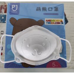 Khẩu trang gấu trẻ em 3 tháng - 3 tuổi KN95 Pingjia lọc hơn 95% bụi siêu mịn PM2.5 hình 3D chun vải siêu mềm chính hãng