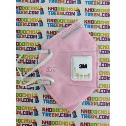 Khẩu trang 3M 9501C xanh tím hồng KN95 có đệm mũi lọc hơn 95% bụi siêu mịn PM2.5 có van thở, đeo tai, chính hãng