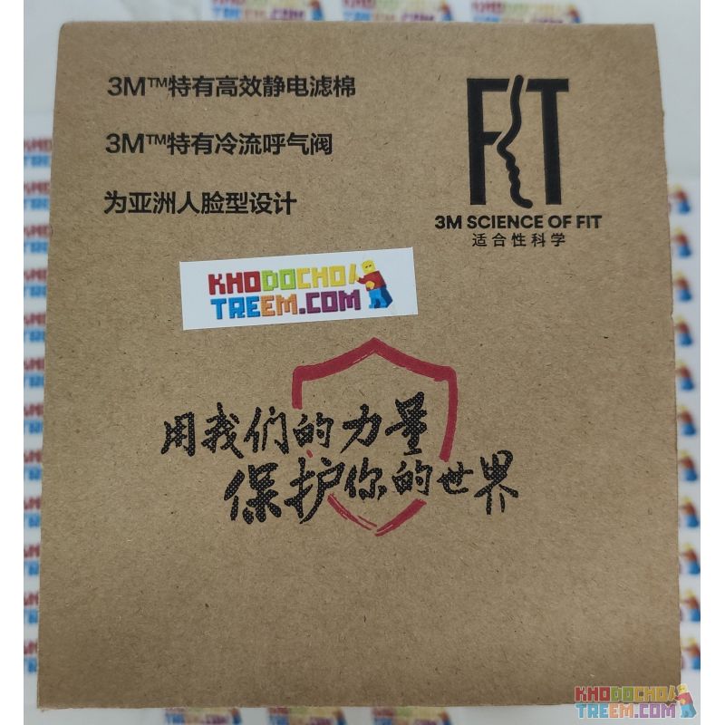 Khẩu trang 3M 9502V+ KN95 lọc hơn 95% bụi siêu mịn PM2.5 có van thở, đeo tai, chun vải mềm hơn 9502VT, chính hãng