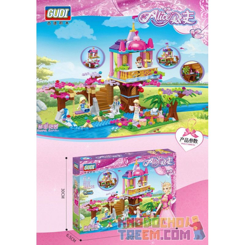 GUDI 9018 non  CÔNG CHÚA ALICE KHU VƯỜN BÍ MẬT bộ đồ chơi xếp lắp ráp ghép mô hình Alice Princess SECRET GARDAN 498 khối GUDI 9018 non  CÔNG CHÚA ALICE KHU VƯỜN BÍ MẬT bộ đồ chơi xếp lắp ráp ghép mô hình Alice Princess SECRET GARDAN 498 khối