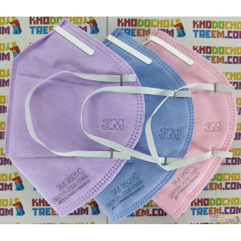Khẩu trang 3M 9501C xanh tím hồng KN95 có đệm mũi lọc hơn 95% bụi siêu mịn PM2.5 có van thở, đeo tai, chính hãng Khẩu trang 3M 9501C xanh tím hồng KN95 có đệm mũi lọc hơn 95% bụi siêu mịn PM2.5 có van thở, đeo tai, chính hãng
