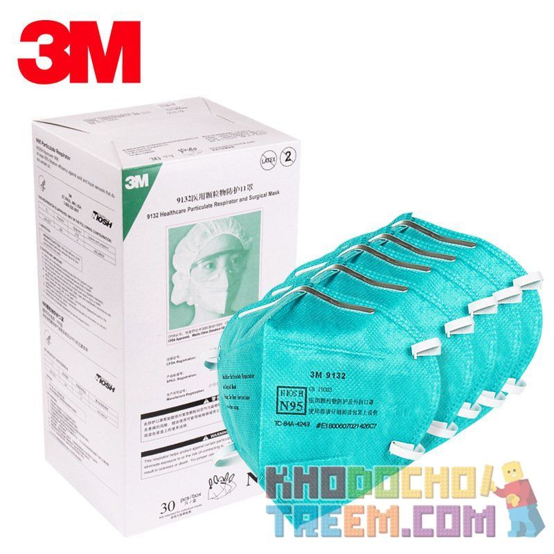 Khẩu trang 3M 9132 N95 lọc hơn 95% bụi siêu mịn PM2.5 có thể dùng làm khẩu trang phẫu thuật chống được máu và dịch người bệnh ở viện Khẩu trang 3M 9132 N95 lọc hơn 95% bụi siêu mịn PM2.5 có thể dùng làm khẩu trang phẫu thuật chống được máu và dịch người bệnh ở viện