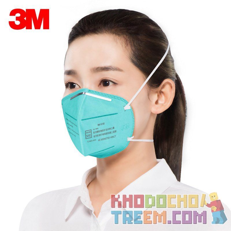 Khẩu trang 3M 9132 N95 lọc hơn 95% bụi siêu mịn PM2.5 có thể dùng làm khẩu trang phẫu thuật chống được máu và dịch người bệnh ở 