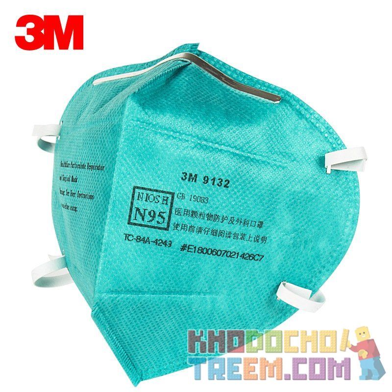 Khẩu trang 3M 9132 N95 lọc hơn 95% bụi siêu mịn PM2.5 có thể dùng làm khẩu trang phẫu thuật chống được máu và dịch người bệnh ở 