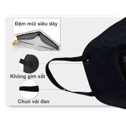 Khẩu trang 3M 9501M KN95 lọc hơn 95% bụi siêu mịn PM2.5 có van thở, đệm mũi êm, chun vải mềm đen nam tính chính hãng