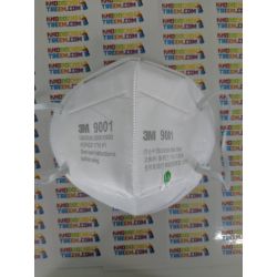 Một cái khẩu trang 3M 9001 KN90 lọc hơn 90% bụi siêu mịn PM2.5 , đeo tai, chun tổng hợp, chính hãng