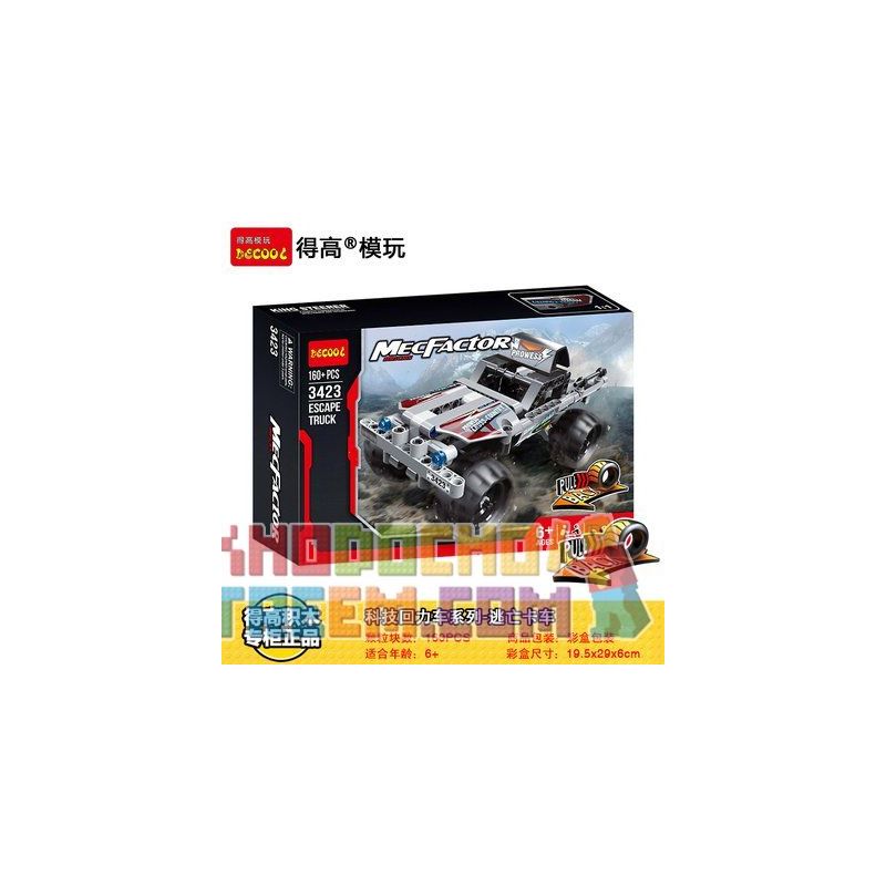 NOT Lego TECHNIC 42090 Getaway Truck, Decool 3423 Jisi 3423 LARI 11295 LEPIN 20093 Xếp hình Xe tải thoát hiểm 128 khối có động cơ kéo thả NOT Lego TECHNIC 42090 Getaway Truck, Decool 3423 Jisi 3423 LARI 11295 LEPIN 20093 Xếp hình Xe tải thoát hiểm 128 khối có động cơ kéo thả