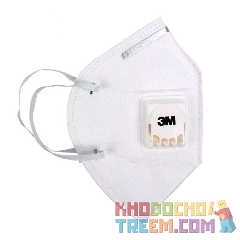 Một cái khẩu trang 3M 9002V KN90 lọc hơn 90% bụi siêu mịn PM2.5 , đeo đầu, chun tổng hợp, chính hãng