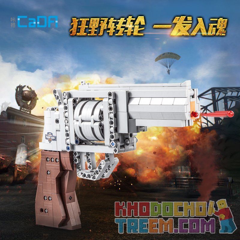 DOUBLEE CADA C81011 81011 non  SÚNG LỤC Ổ QUAY bộ đồ chơi xếp lắp ráp ghép mô hình Gun BLOCK GUN 475 khối