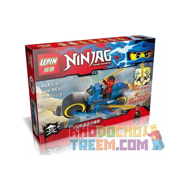 LEPIN 06031B non Lego BỘ ĐỒ BỐN TRONG MỘT GẮN VÀ NGỰA bộ đồ chơi xếp lắp ráp ghép mô hình The Lego Ninjago Movie Ninja Lốc Xoáy 104 khối