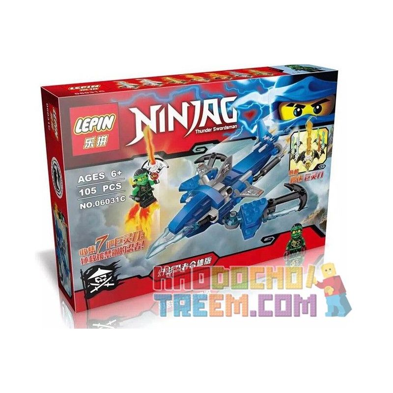 LEPIN 06031C non Lego BỘ ĐỒ BỐN TRONG MỘT GẮN VÀ NGỰA bộ đồ chơi xếp lắp ráp ghép mô hình The Lego Ninjago Movie Ninja Lốc Xoáy 105 khối