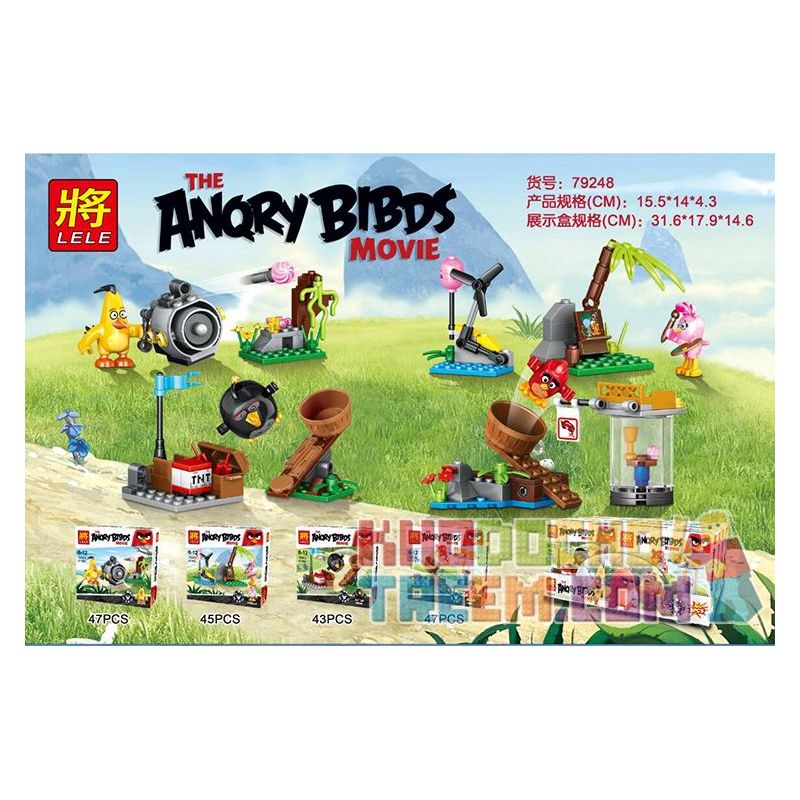 LELE 79248 non Lego CẢNH NẢY bộ đồ chơi xếp lắp ráp ghép mô hình The Angry Birds Movie Những Chú Chim Điên 182 khối