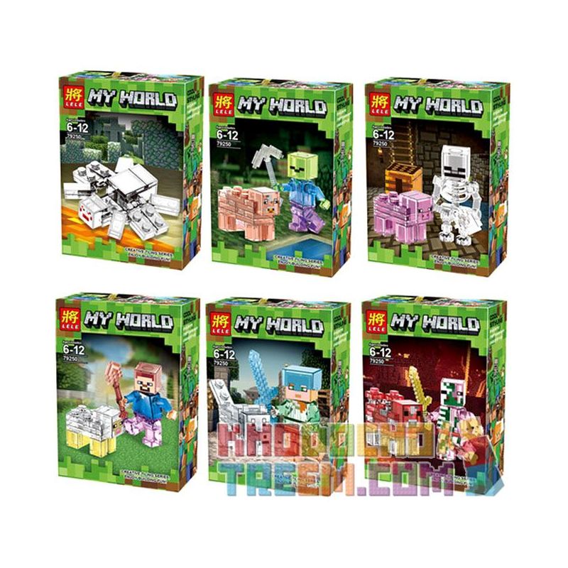 LELE 79250 non Lego NHÂN VẬT NHỎ bộ đồ chơi xếp lắp ráp ghép mô hình Minecraft Game Xây Dựng