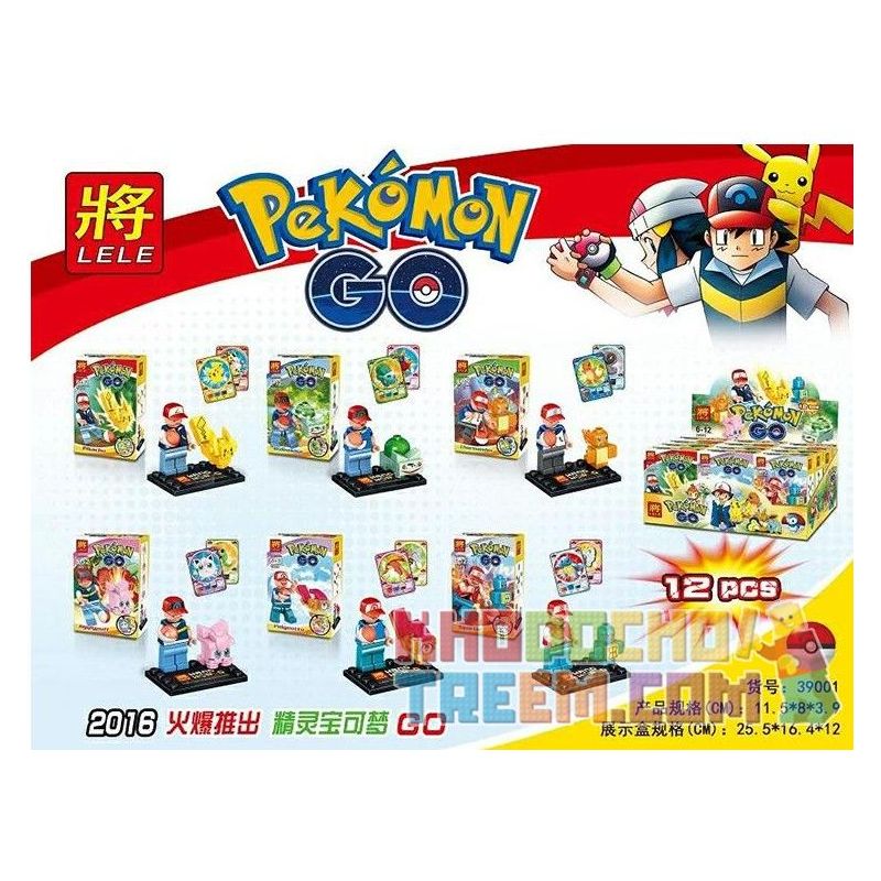 LELE 39001 non Lego 6 VẬT NUÔI NHỎ bộ đồ chơi xếp lắp ráp ghép mô hình Pokémon POKEMON GO