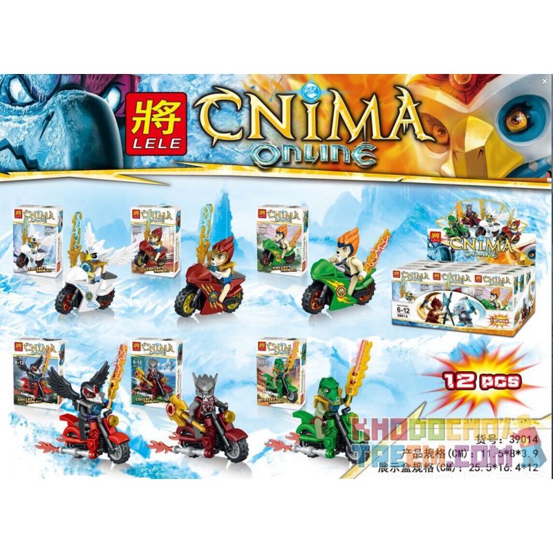 LELE 39014 non Lego XE MÔ TÔ MINIFIGURES 6 HỘP bộ đồ chơi xếp lắp ráp ghép mô hình Legends Of Chima Bộ Tộc Thú