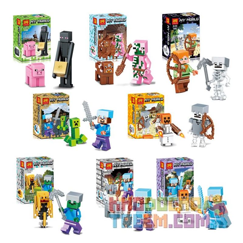 LELE 79254 non Lego MINI 8 GÓI bộ đồ chơi xếp lắp ráp ghép mô hình Minecraft MY WORLD Game Xây Dựng