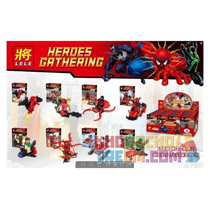 LELE 79262 non Lego AVENGERS LEAGUE 8 ĐƠN VỊ bộ đồ chơi xếp lắp ráp ghép mô hình Super Heroes Siêu Nhân Anh Hùng