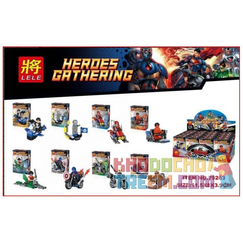 LELE 79263 non Lego MINI 8 GÓI bộ đồ chơi xếp lắp ráp ghép mô hình Super Heroes Siêu Nhân Anh Hùng