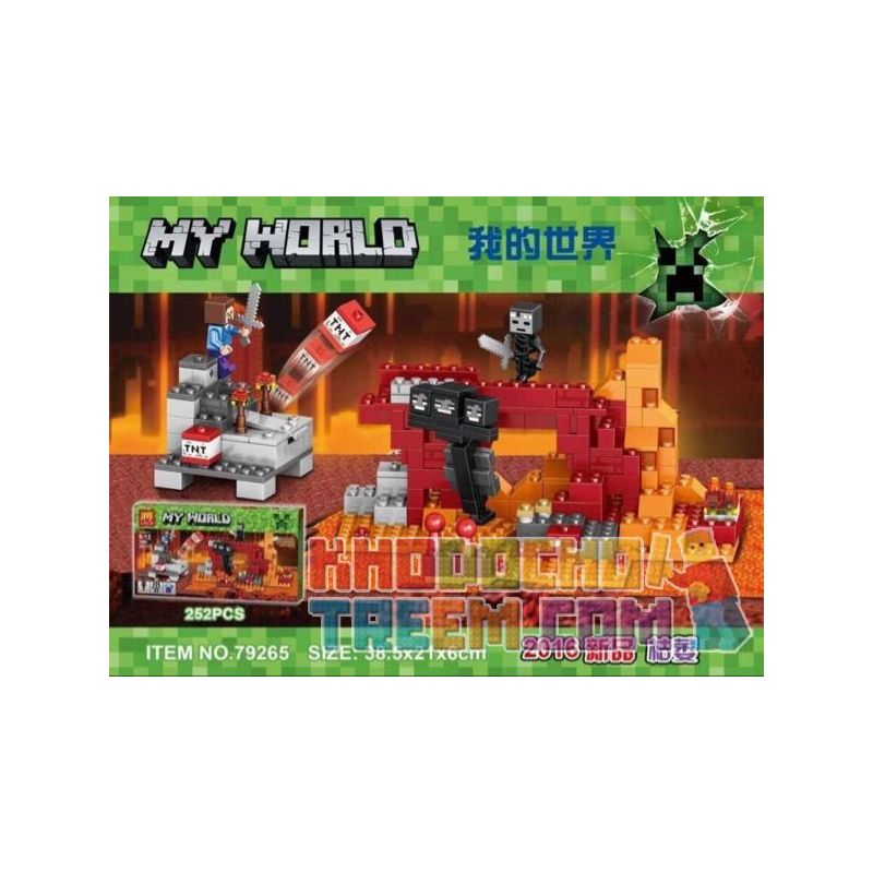 LELE 79265 non Lego KHÔ HÉO bộ đồ chơi xếp lắp ráp ghép mô hình Minecraft MY WORLD Game Xây Dựng 252 khối