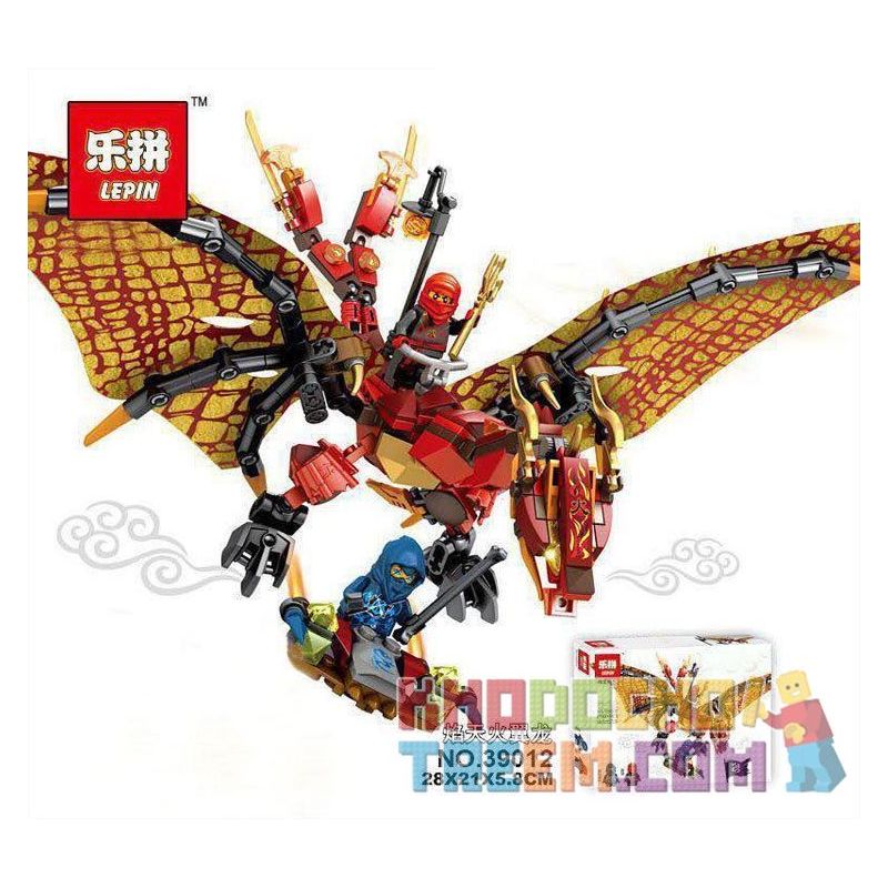 LEPIN 39012 non Lego NGỌN LỬA TIANTONG. bộ đồ chơi xếp lắp ráp ghép mô hình The Lego Ninjago Movie Ninja Lốc Xoáy