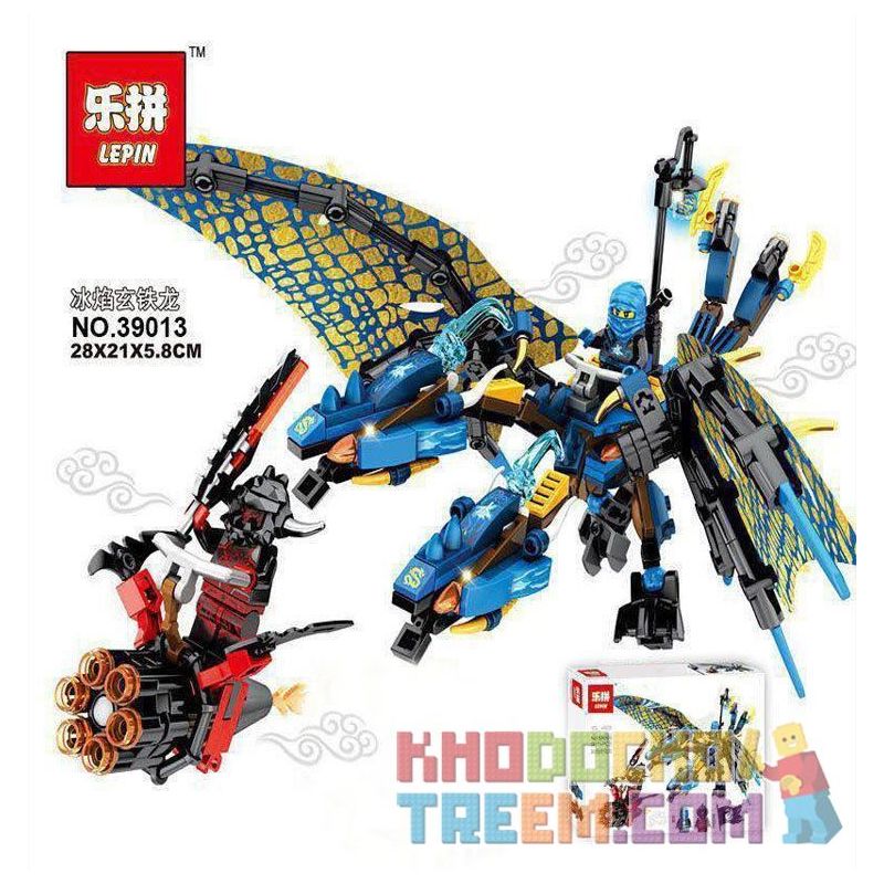 LEPIN 39013 non Lego NGỌN LỬA BĂNG DARK IRON DRAGON bộ đồ chơi xếp lắp ráp ghép mô hình The Lego Ninjago Movie Ninja Lốc Xoáy