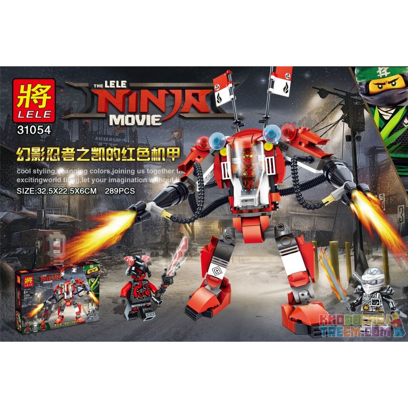 LELE 31054 non Lego CADE RED MECH OF NINJAGO bộ đồ chơi xếp lắp ráp ghép mô hình The Lego Ninjago Movie Ninja Lốc Xoáy 289 khối