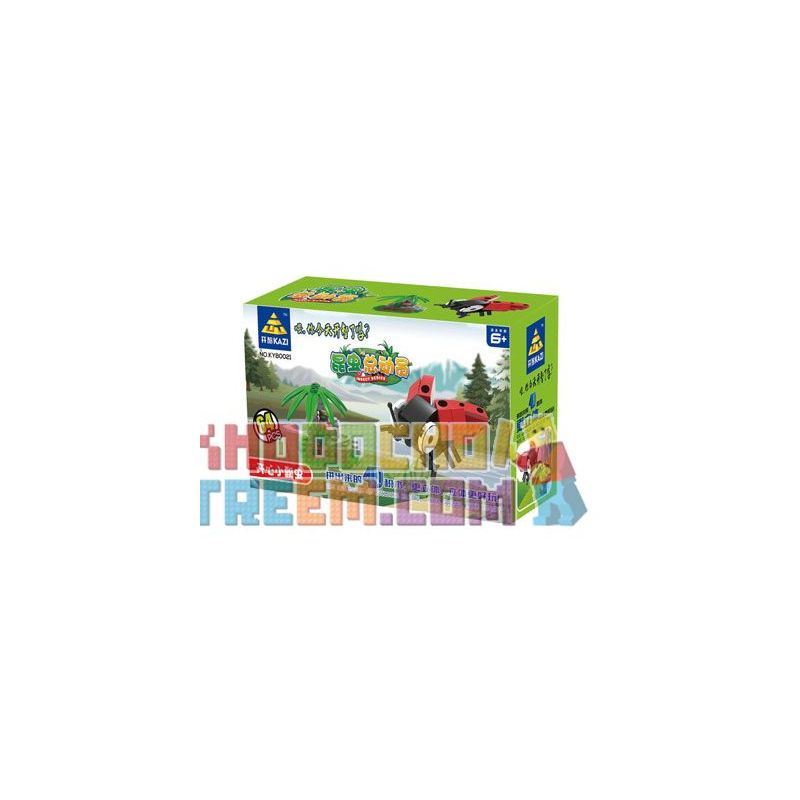 Kazi KY80021-1 80021-1 non  BỌ RÙA NHỎ HẠNH PHÚC bộ đồ chơi xếp lắp ráp ghép mô hình Insect Series Côn Trùng 64 khối