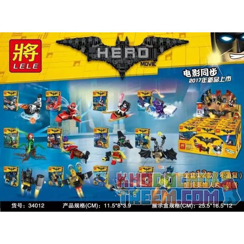 LELE 34012 non Lego BATMAN SERIES MINIFIGURE 12 MÔ HÌNH bộ đồ chơi xếp lắp ráp ghép mô hình Super Heroes Siêu Nhân Anh Hùng