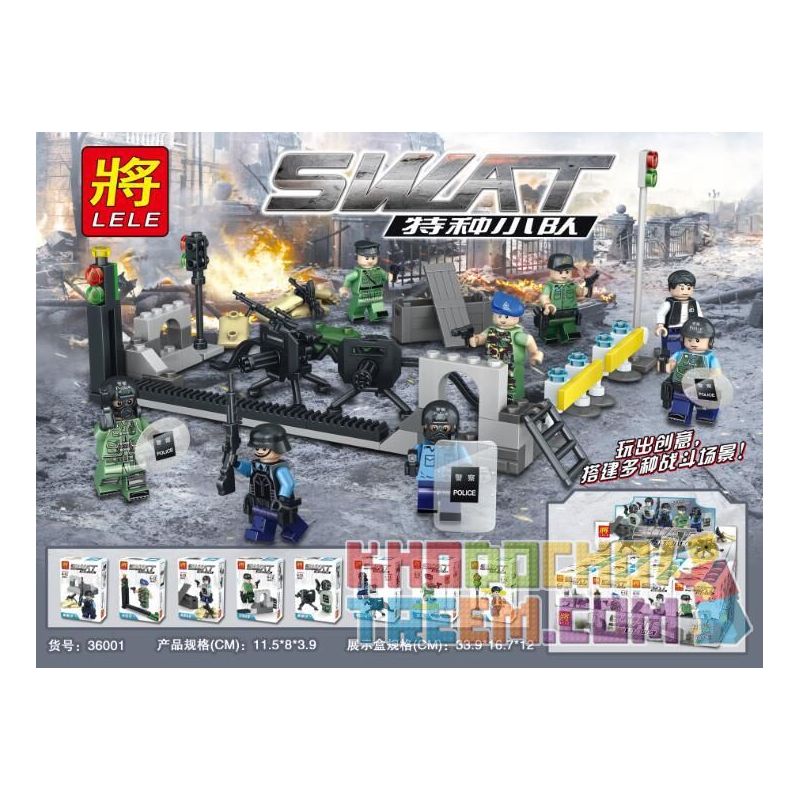 LELE 36001 non Lego SWAT ĐỘI ĐẶC BIỆT 12 CẢNH MINI bộ đồ chơi xếp lắp ráp ghép mô hình Swat Special Force Đặc Nhiệm