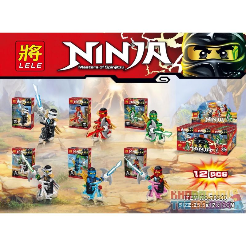 LELE 79340 non Lego XE ĐẠP MINI 6 KIỂU bộ đồ chơi xếp lắp ráp ghép mô hình The Lego Ninjago Movie Ninja Lốc Xoáy