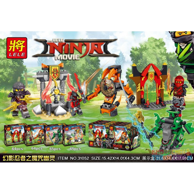 LELE 31052 non Lego 4 PHANTOM NINJA SPELLS VÀ GHOSTS bộ đồ chơi xếp lắp ráp ghép mô hình The Lego Ninjago Movie Ninja Lốc Xoáy 258 khối