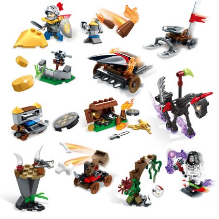 SEMBO WEKKI VIGGI SD3001 3001 non  TRIBE GLORY NETHER 12 MẶT HÀNG bộ đồ chơi xếp lắp ráp ghép mô hình Chronicles Of The Ghostly Tribe GHOST TRIBES Bộ Tộc Ma 198 khối