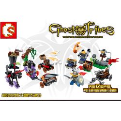 SEMBO WEKKI VIGGI SD3001 3001 non  TRIBE GLORY NETHER 12 MẶT HÀNG bộ đồ chơi xếp lắp ráp ghép mô hình Chronicles Of The Ghostly Tribe GHOST TRIBES Bộ Tộc Ma 198 khối