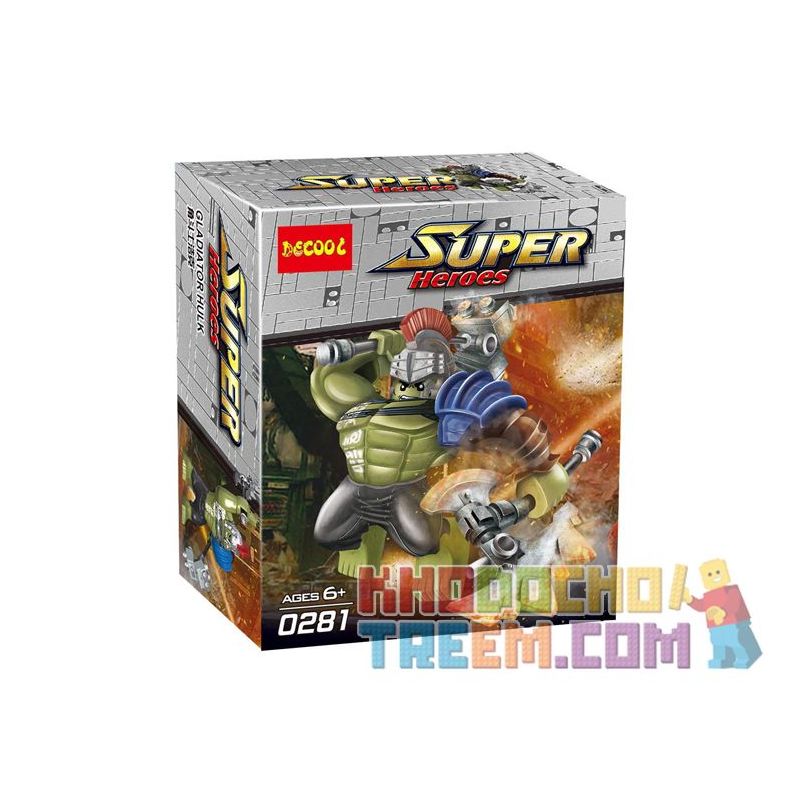 JISI 0281 non Lego KOBE HAIKE. bộ đồ chơi xếp lắp ráp ghép mô hình Super Heroes GLADIATOR HULK Siêu Nhân Anh Hùng