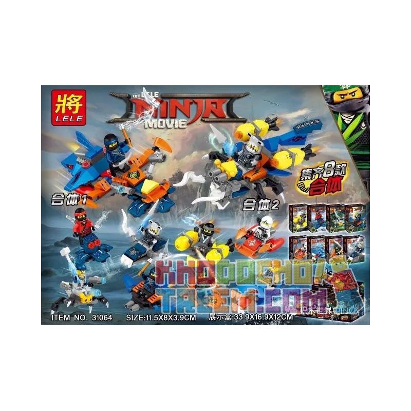 LELE 31064 non Lego 8 LOẠI XE MINIFIGURE CÓ THỂ PHÙ HỢP bộ đồ chơi xếp lắp ráp ghép mô hình The Lego Ninjago Movie THE NINJA MOVIE Ninja Lốc Xoáy