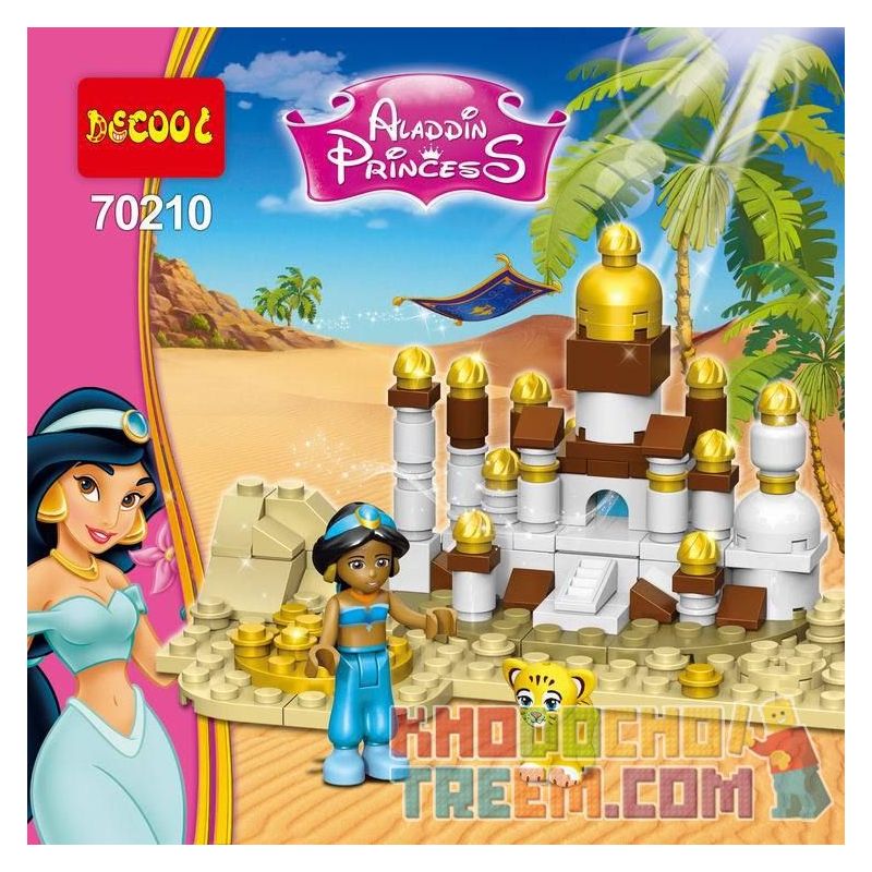 JISI 70210 non Lego ALADDIN. bộ đồ chơi xếp lắp ráp ghép mô hình Disney Princess PRINCESS ALADDIN Công Chúa 151 khối