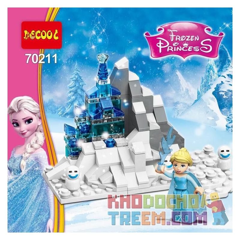 JISI 70211 non Lego NỮ HOÀNG BĂNG bộ đồ chơi xếp lắp ráp ghép mô hình Disney Princess PRINCESS FROZEN Công Chúa 150 khối